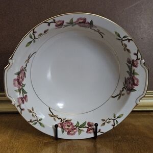 Vintage "Blossomtime" Round Serving Bowl Narumi Japan Cherry Blossoms 1990s